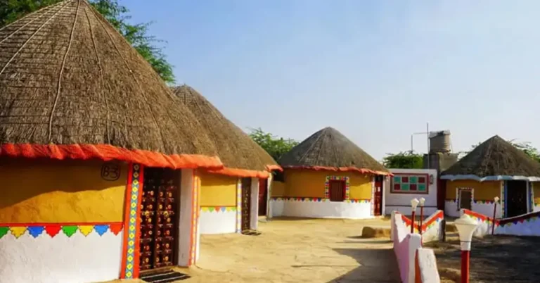 Traditional mud houses in village, Gujarat